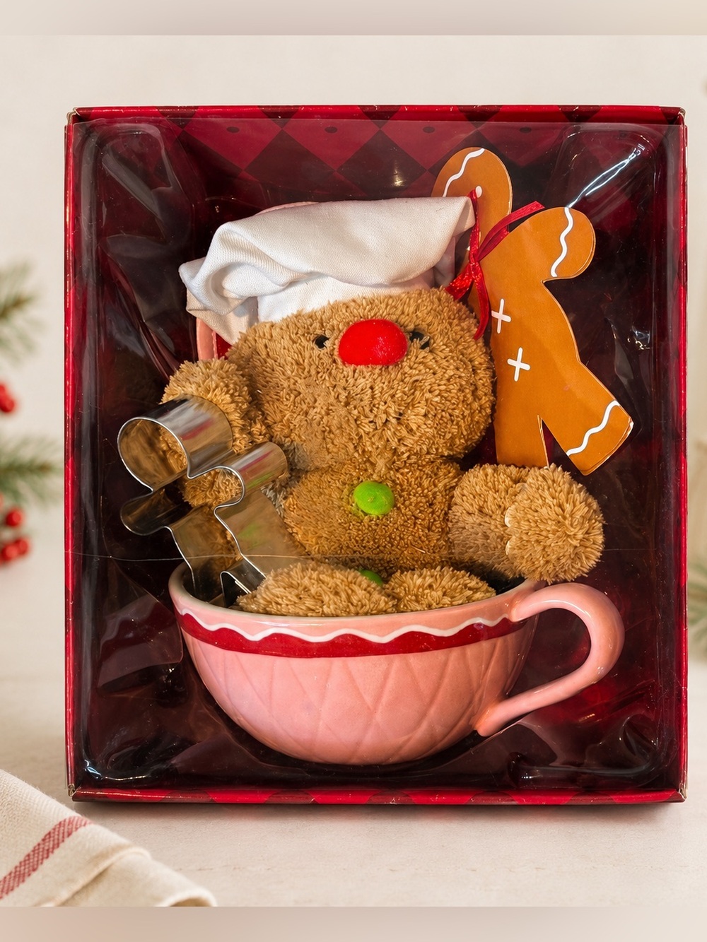 Russ Ginger in the Kitchen Latte Mug Gift Set NIB Gingerbread Chef